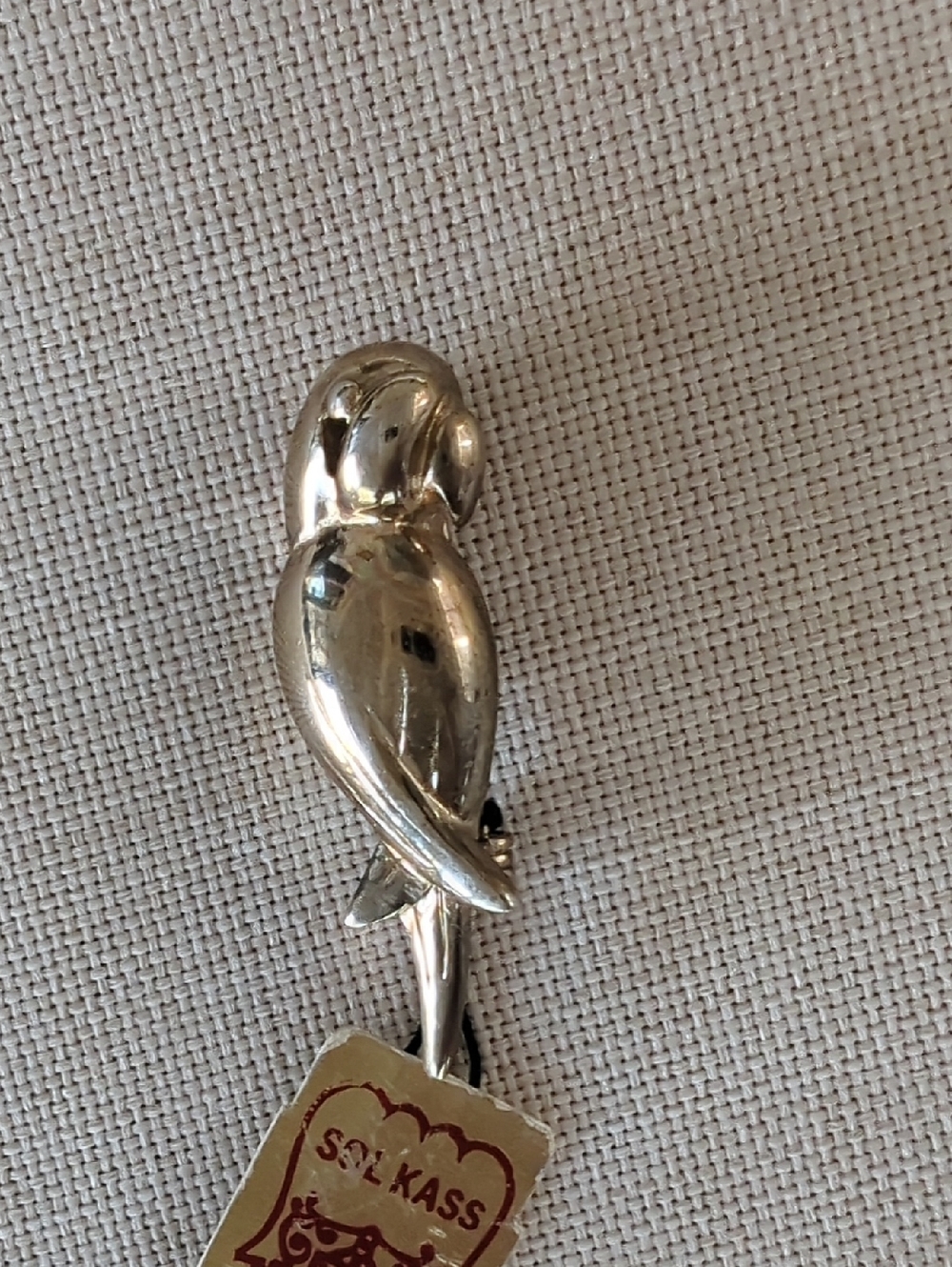 Vintage Sol Kass Mark XIV Parrot Brooch Pin - New Old Stock with Tag - Picture 5 of 5